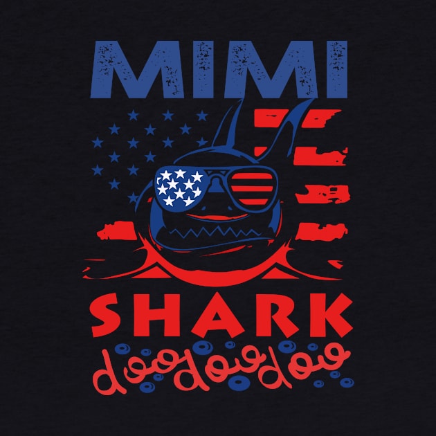 Mimi Shark American Flag July Of 4th by gotravele store